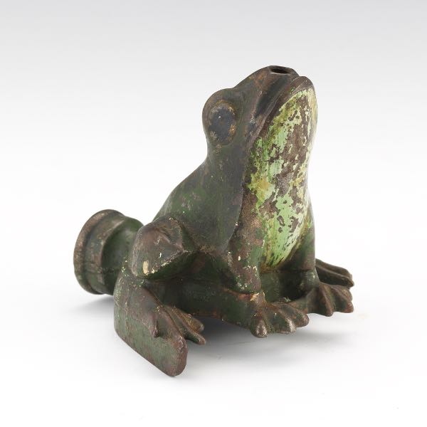 Appraisal: ANTIQUE CAST IRON AND COLD PAINTED FROG WATER SPRINKLER CA