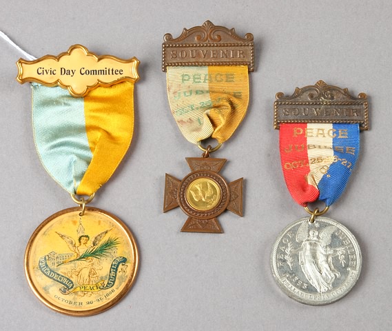 Appraisal: Philadelphia Badges jubilee one committee member ribbons compete with pin