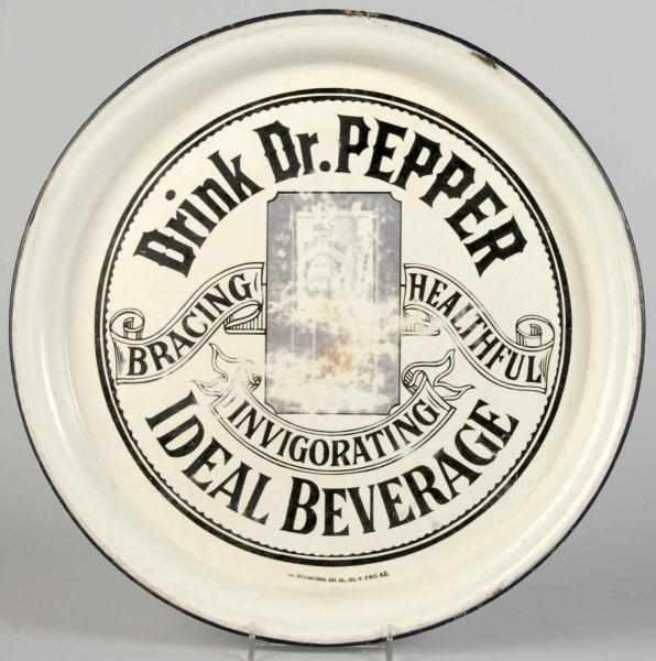 Appraisal: Heavy Porcelain Dr Pepper Serving Tray Description Circa Central image