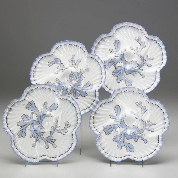 Appraisal: OYSTER PLATES Grouping of four Brownfield s china made for