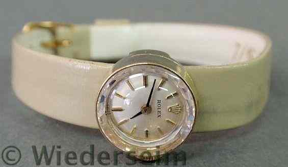 Appraisal: Ladies k gold Rolex wristwatch with an Italian calf leather