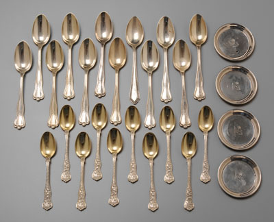 Appraisal: Group of Sterling Items Tiffany twelve coffee spoons Tiffany Olympian