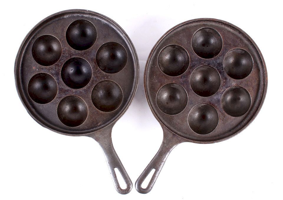 Appraisal: Two Griswold Aebleskiver Pans For your bidding consideration is this