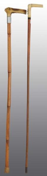 Appraisal: Lot of Canes Description One cane is made of bone