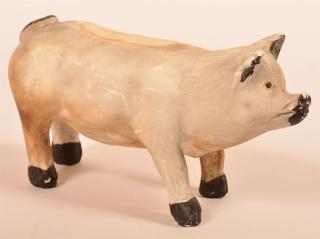 Appraisal: Vintage Chalkware Figure of a Pig Vintage Chalkware Figure of