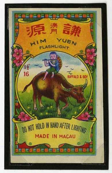 Appraisal: Buffalo Boy -Pack Firecracker Label Class Manufactured by Him Yuen