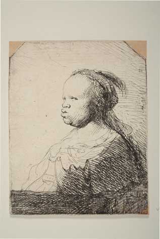 Appraisal: REMBRANDT VAN RIJN The White Negress Etching circa x mm