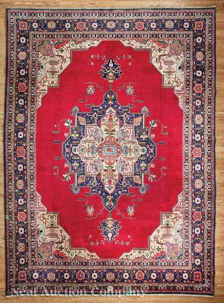 Appraisal: An Antique Caucasian Rug light brown ground geometric floral central