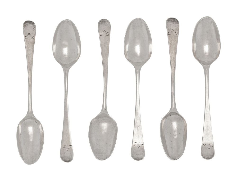 Appraisal: A Set of Six George III Silver Teaspoons A Set