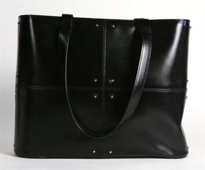 Appraisal: Classic black Tod's tote bag contemporary Luggage-grade leather top-handled zip