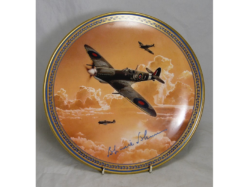 Appraisal: Royal Worcester limited edition plate of WWII RAF interest decorated