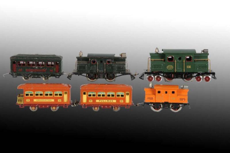 Appraisal: Lot of Lionel O-Gauge Locomotives Cars Description Pre-war Includes professionally