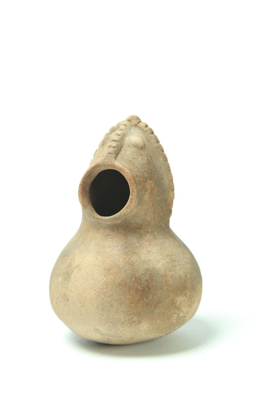 Appraisal: PREHISTORIC POTTERY EFFIGY BOTTLE Mississippian culture ca - Arkansas Figure