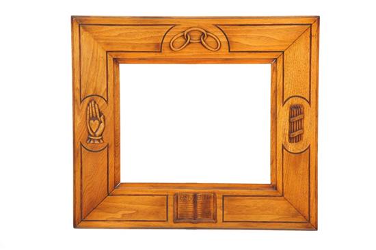 Appraisal: LODGE FRAME American st half- th century oak Refinished frame