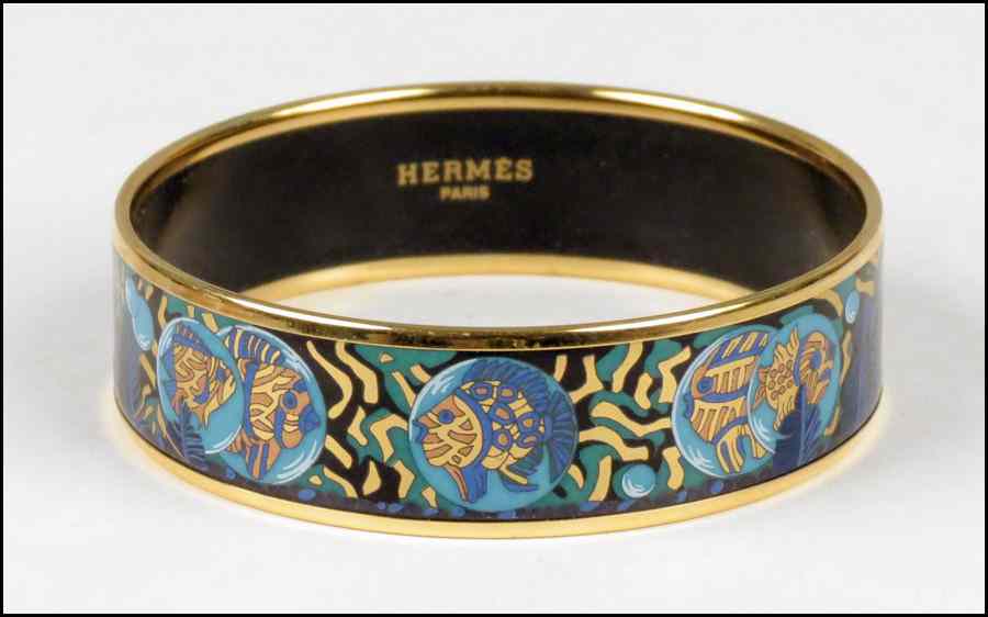 Appraisal: HERMES ENAMEL BRACELET With box Interior '' Condition Overall excellent