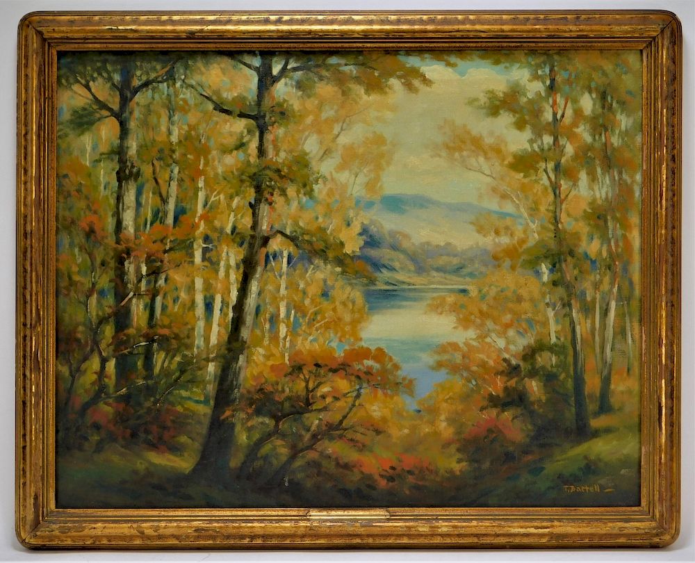 Appraisal: New England Illuminated O C Landscape Painting New England th