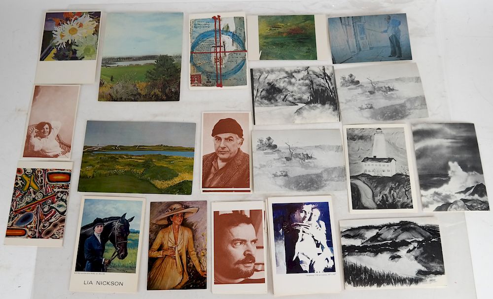 Appraisal: Lot of Artist Postcards Incl Abe Ajay Lot of artist