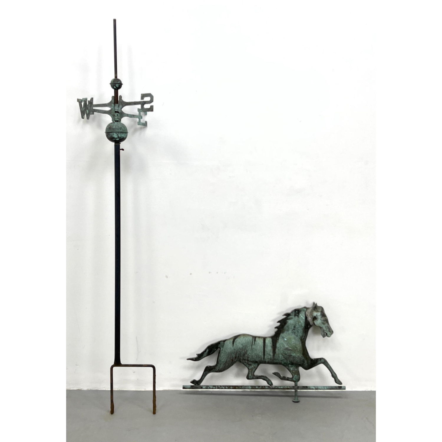 Appraisal: Copper Running Horse Weathervane Dimensions H inches W inches D