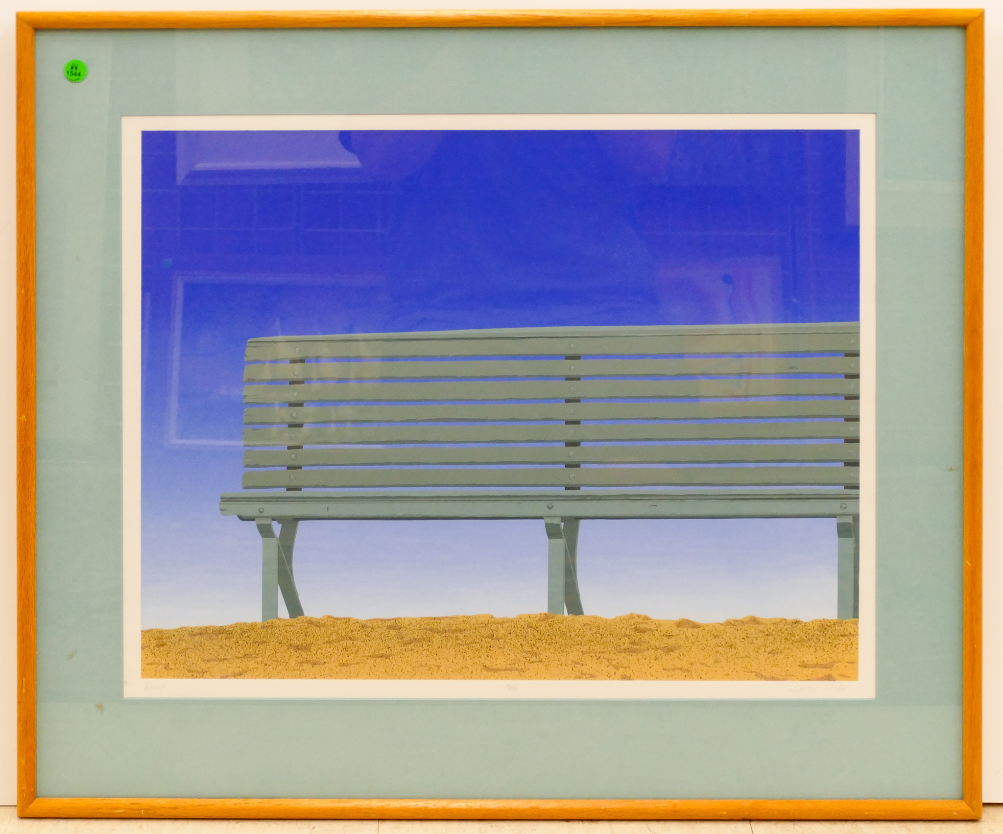 Appraisal: Duane Cox ''Bench'' Serigraph Framed ''x ''