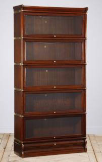 Appraisal: Five tier mahogany lawyer's bookcase h Mahogany five tier lawyer's