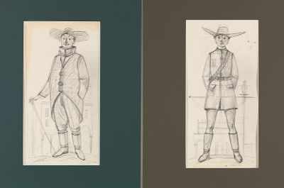 Appraisal: Paul R Riba American - A pair of graphite drawings