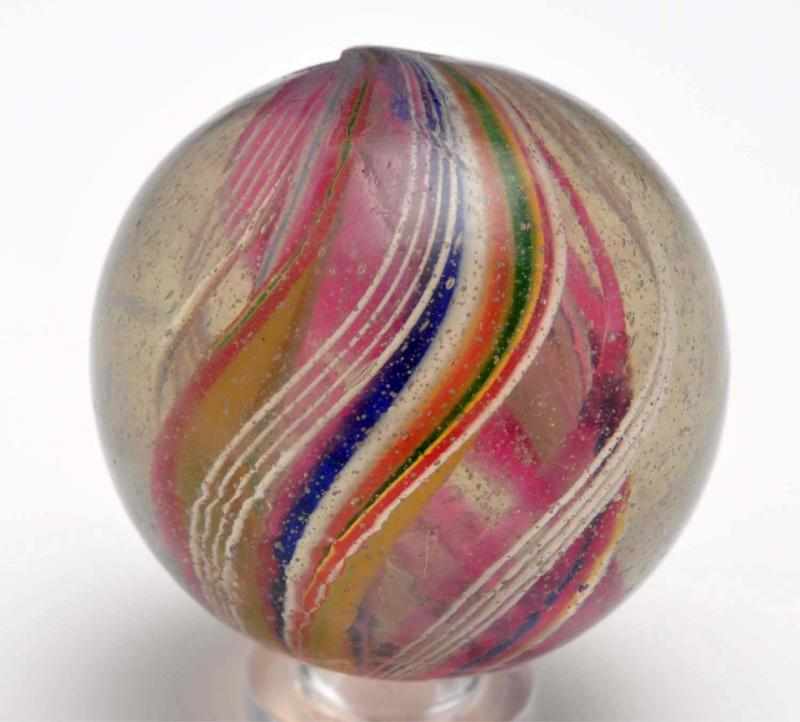 Appraisal: Complex Coreless Swirl Marble Description Very unusual swirl This marble