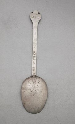 Appraisal: A late th century spoon scratched 'A R' maker unascribed