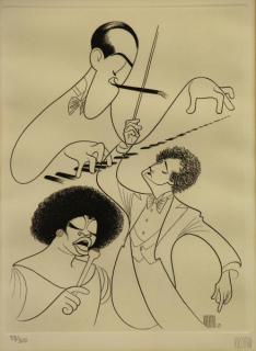 Appraisal: HIRSCHFELD Al Etching Rhapsody in Blue Gershwin From an edition