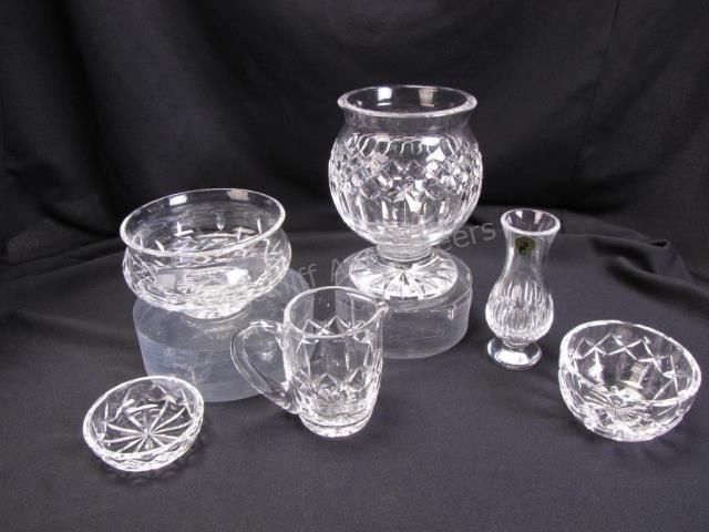 Appraisal: Group of Waterford Crystal including Pedestal vase stem vase candy