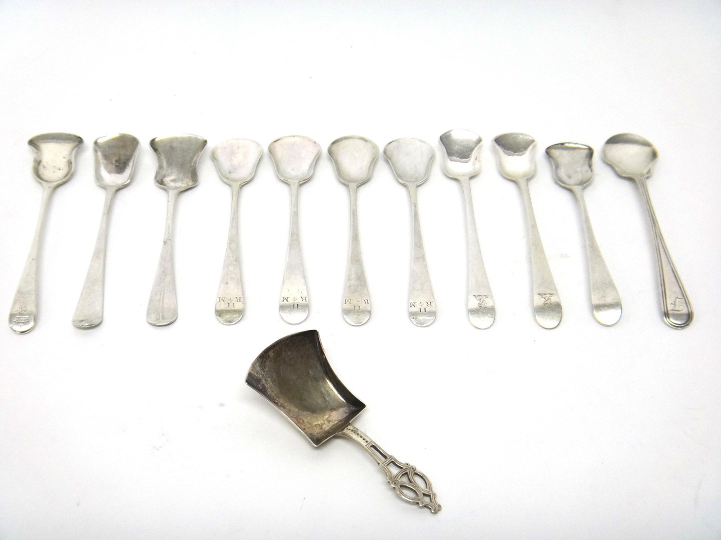 Appraisal: Silver comprising a Victorian tea caddy spoon the bowl of