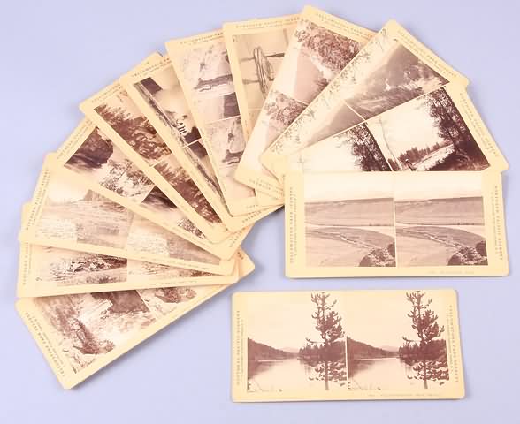 Appraisal: Grouping of Stereoviews From the Yellowstone Park Scenery Northern Pacific