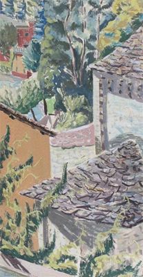 Appraisal: Priscilla Hanbury - Near Como September Rooftops Italy Both signed