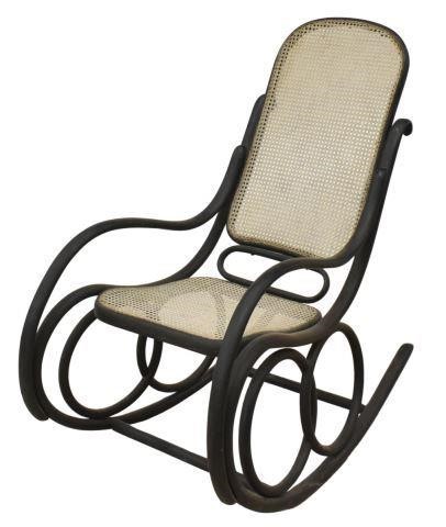 Appraisal: Viennese bentwood rocking chair in the manner of Thonet early