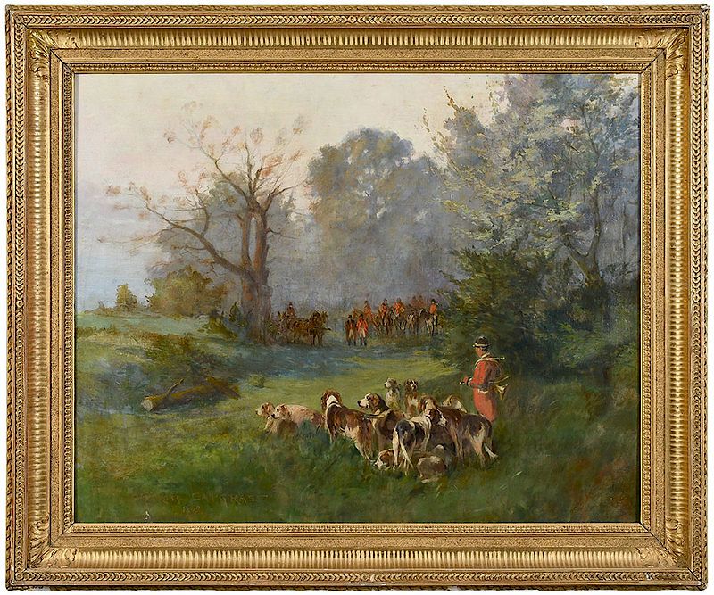 Appraisal: Georges Capgras French Master of the Hounds Gathering for the