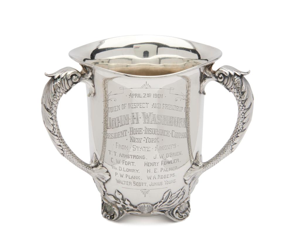 Appraisal: Gorham Silver Loving Cup Providence height in ozt Provenance John