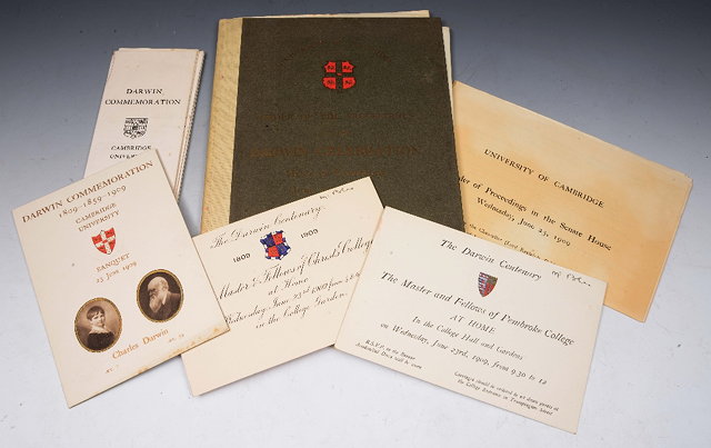 Appraisal: UNIVERSITY OF CAMBRIDGE Order of The Proceedings At The Darwin