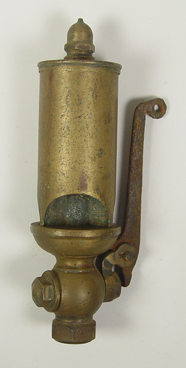 Appraisal: Brass Steam Whistle Single note whistle Brass bell with acorn