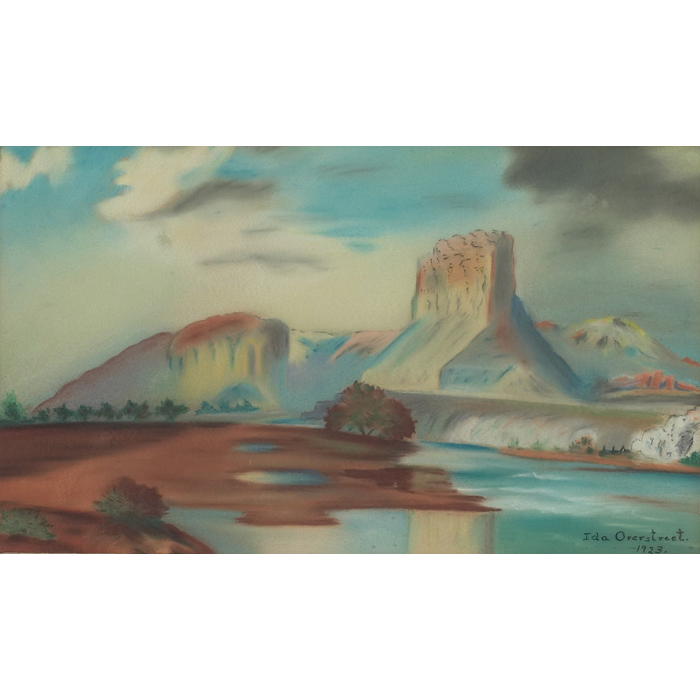 Appraisal: Ida Overstreet American th century ''Canyon Scene '' pastel ''