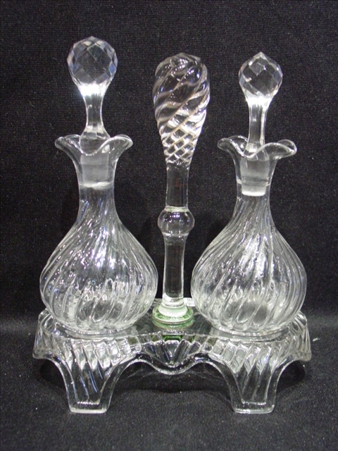 Appraisal: GLASS CRUET SET