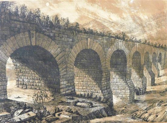 Appraisal: Rossini - etching Veduta del Ponte di Nona fuori di