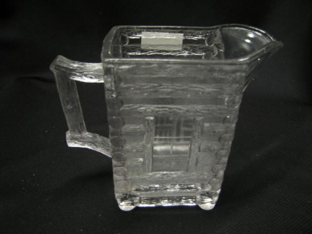 Appraisal: th Century Pattern Glass Log Cabin creamer