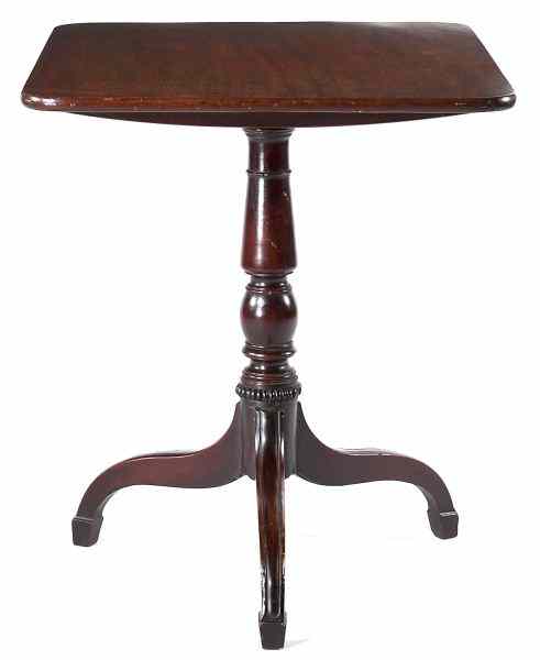 Appraisal: William IV Tilt Top Tablecirca mahogany with a one board