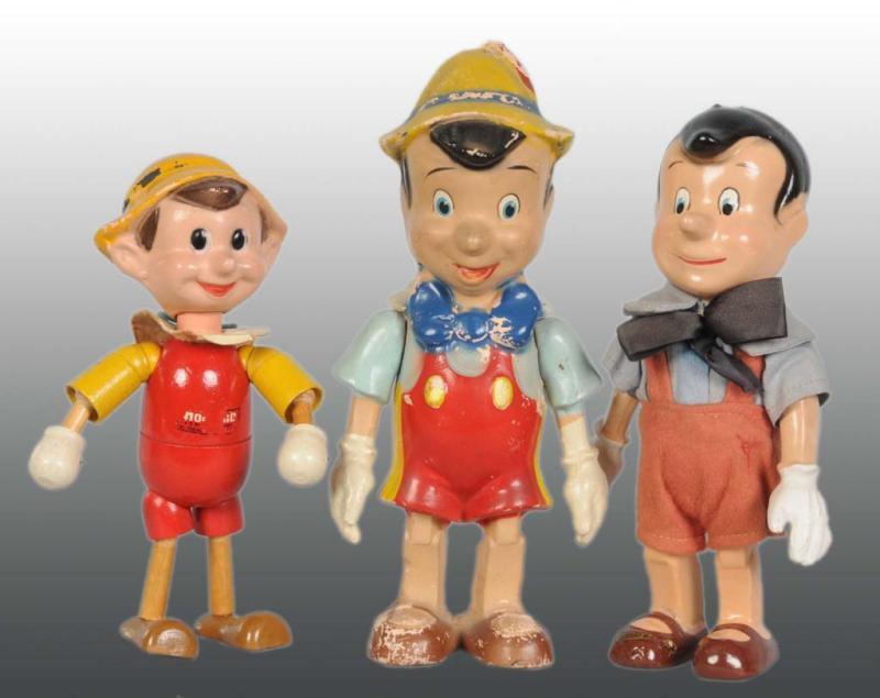 Appraisal: Lot of Composition Disney Pinocchio Figures Description Includes one figure