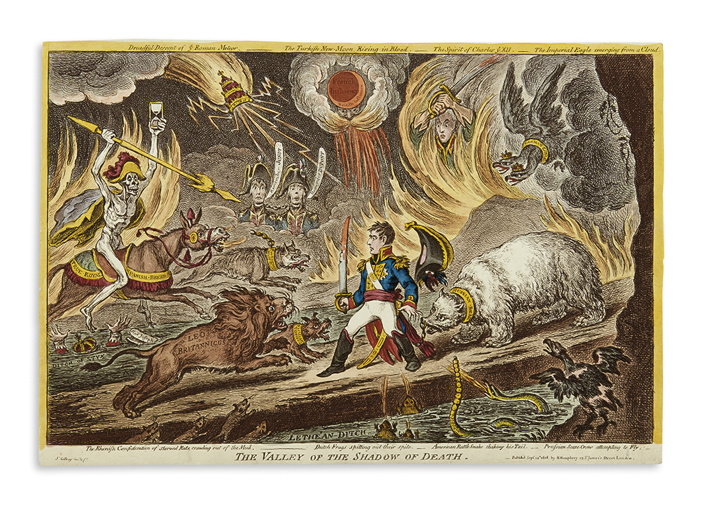 Appraisal: GILLRAY JAMES The Valley of the Shadow of Death Hand-colored