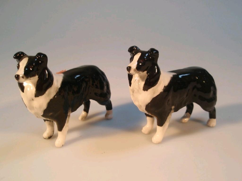 Appraisal: Two Beswick black and white sheep dogs cm high