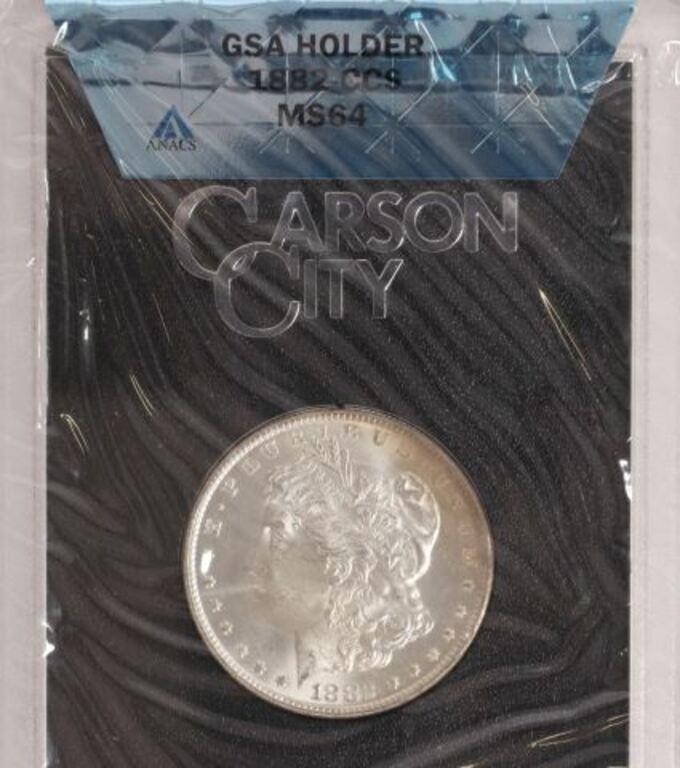 Appraisal: U S GSA Carson City Uncirculated Silver Dollar graded by