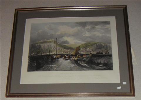 Appraisal: R WALLIS AFTER TURNER BRITISH HASTINGS Color print x in