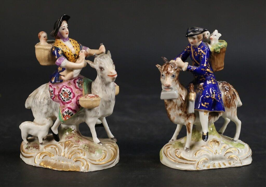 Appraisal: Near pair of porcelain figures Welsh Tailor and Welsh Tailor's