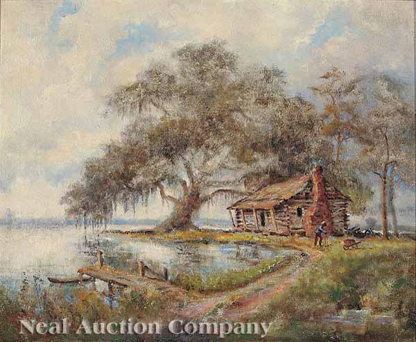 Appraisal: George Frederick Castleden American New Orleans - The Log Cabin