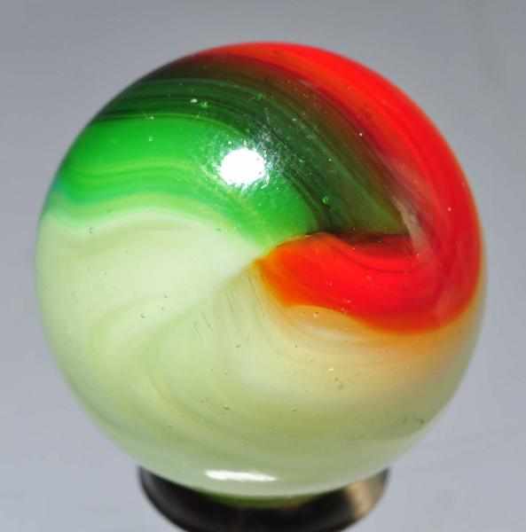 Appraisal: Akro Agate Hybrid Popeye Marble Description Vaseline base with red